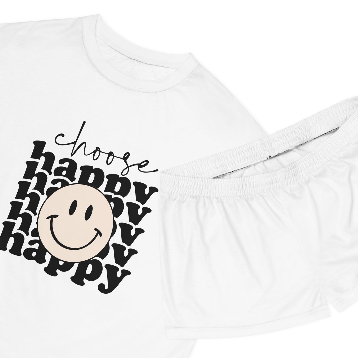 Women's Short Pajama Set Choose happy