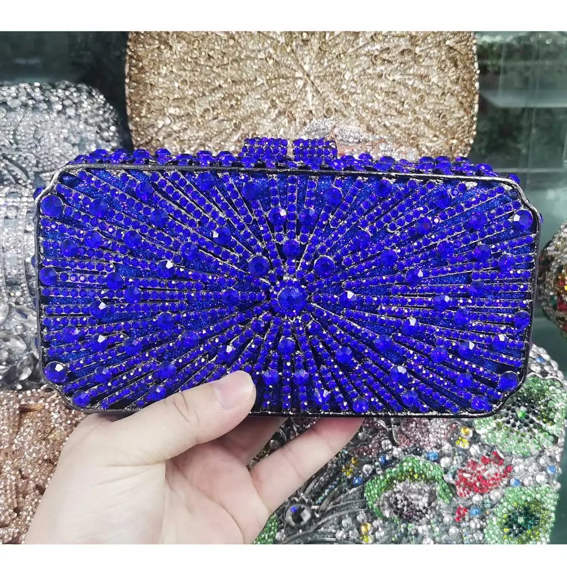 Box Bling Bags Party Purse Bags Women Luxury Crystal Evening Bags Female Pochette Ladies Wedding Clutch Bags SC129