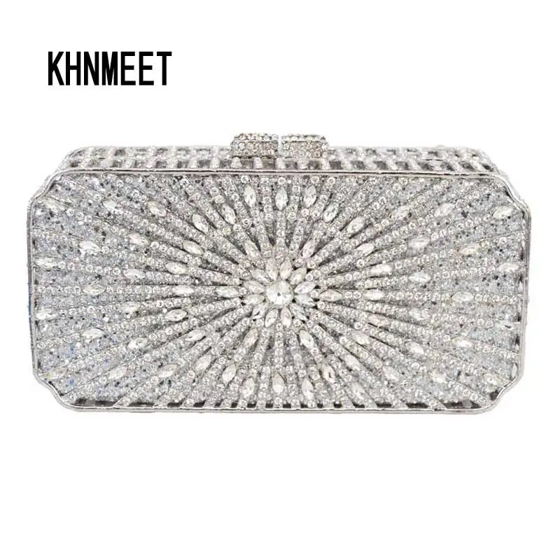 Box Bling Bags Party Purse Bags Women Luxury Crystal Evening Bags Female Pochette Ladies Wedding Clutch Bags SC129